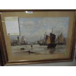A framed print Landing Fish after T B Hardy 1874