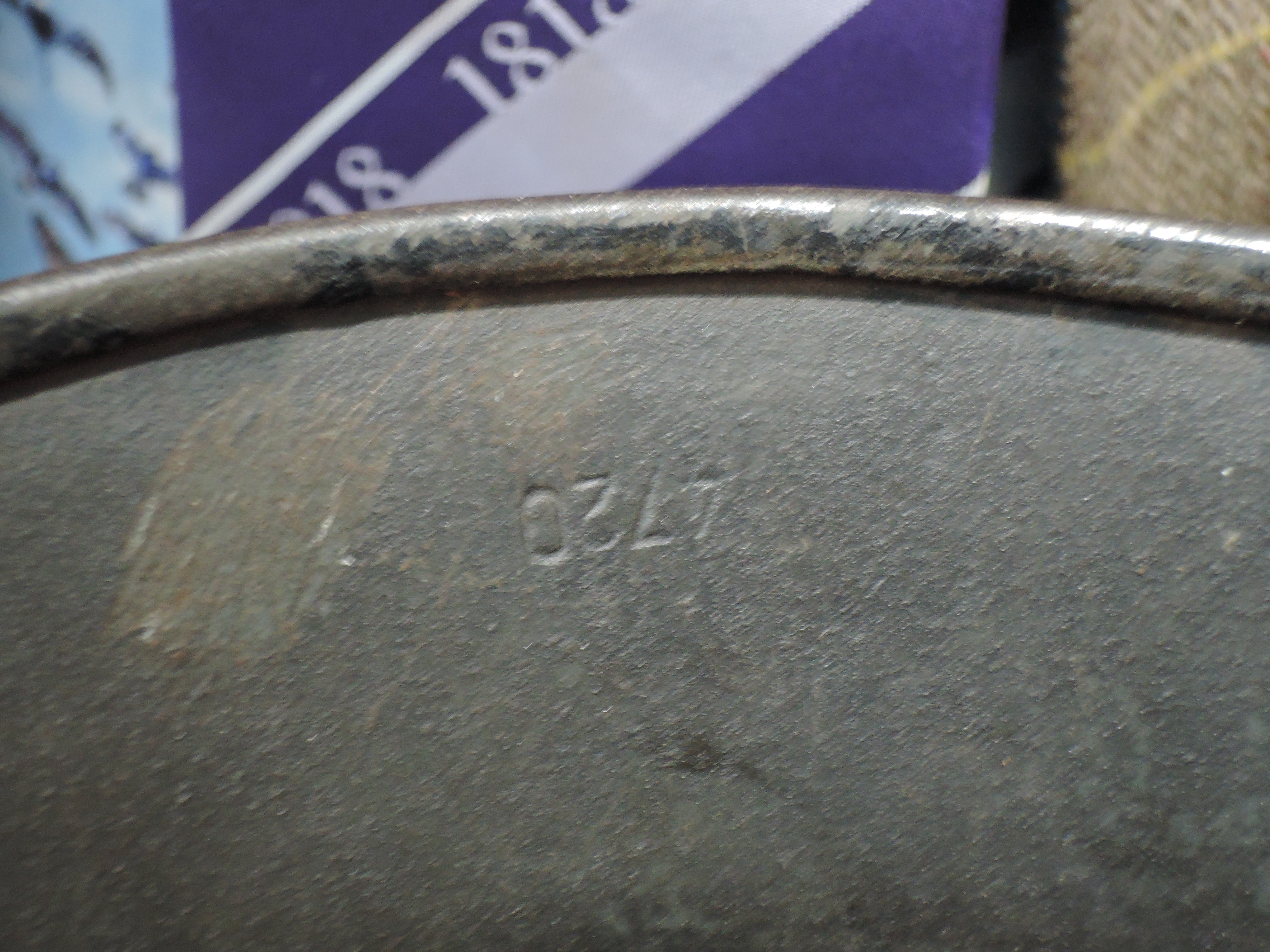 A World War II German Luftwaffe helmet with Luftwaffe Eagle and National Colours Shield decals on - Image 4 of 5