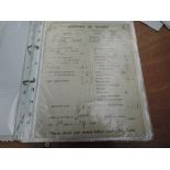 An album of shipping ephemera including White Star Line letters, Olympic Captains salary statement
