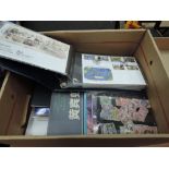 A box of mint and used stamp and covers, mainly modern, loose and in albums
