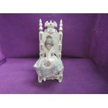 A Lladro large figurine, Naughty Little Girl 1395, Full of Mischief, seated on chair