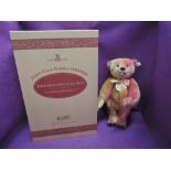A modern Steiff Bear, 32 Gold/Rose Club Edition 1999/2000 having white tag 420184 with gold