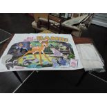 Eight WALT DISNEY British Quad film posters, Pinocchio (RR), Sleeping Beauty (RR), Fantasia RR,