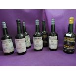 Seven bottles of Harveys Medium Dry Sherry and Bristol Cream, all 70cl, in a twelve bottle box