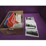 A box of Railway related 35mm and similar negatives and a selection of black and white post card