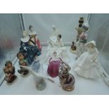 Five Royal Doulton figurines, Samantha HN2954, My Love HN2339, Fragrance HN2334, Southern Belle