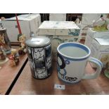 Two Royal Copenhagen pieces of decorative collectables, Lidded Tankard 698/3697 and Mug with box