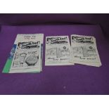 Six 1950's Preston North End Matchday Programmes, some bearing signatures in ball point pen from the