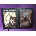 Two hardback volumes by John Blanche, The Emperor's Will, Agents Of The Imperium and The Emperor's