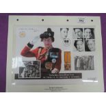 A 2002 The Golden Jubilee medal cover in tribute to Britains Heroes featuring gold Jubilee medal and