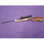 A Webley & Scott .22 Vulcan air rifle with scope sights