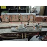 A exhibition 0 gauge part dock layout, St Michaels Quay, with fully working electrical system