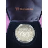 A Westminster 5oz silver 2002 Golden Jubilee medallion, in case