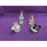 Three Beswick & Royal Albert Beatrix Potter figures, Samuel Whiskers BP2 (af), Peter Rabbit BP3A &