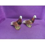 Two Beswick studies, Pigeons, both second version and red gloss 1383B