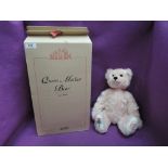 A modern Steiff limited edition bear, Queen Mother with white tag 660887 having growling mechanism