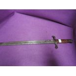 A Portuguese sword bayonet for the Guedes Rifle, model 1885, no scabbard