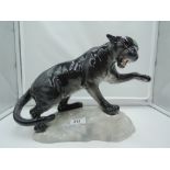 A Beswick study, Puma On Rock, style one, black, gloss 1702