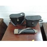 A pair of Regent gold star 8x40 binoculars in case, pair of U.S.S.R. 12x40 binoculars in case,