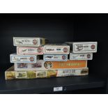 Eight Airfix 1:72 scale plastic Aircraft kits including Lancaster B1 Bomber, Avro Anson 1, Vought