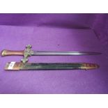 A 19th century Queen Victoria Drummers sword by Molf of Birmingham, 13in blade, lain brass grip with