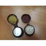 Two pocket barometers in cases, one Compensated Negretta & Zambra London, second, Mottershead &