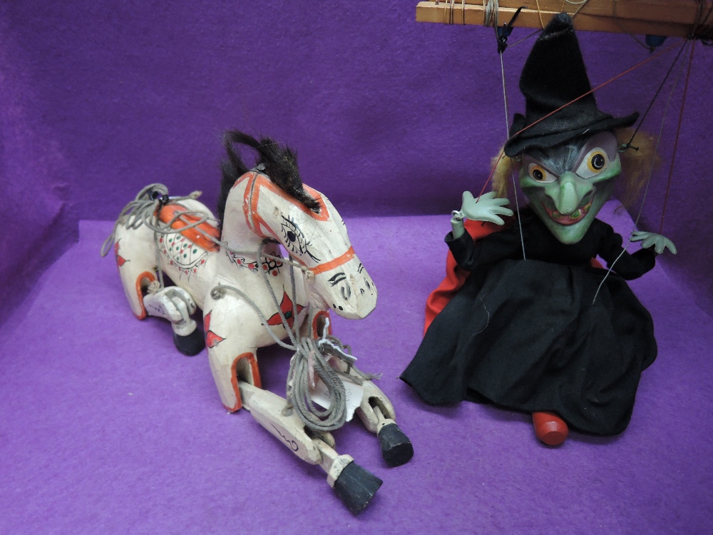 A Pelham Puppet, Witch along with a similar puppet of a Dobbin style horse