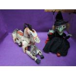 A Pelham Puppet, Witch along with a similar puppet of a Dobbin style horse