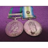 A British General Service medal with Northern Ireland clasp and a South Atlantic medal with