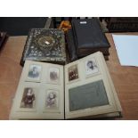 Four Victorian/Edwardian photograph albums including photographs