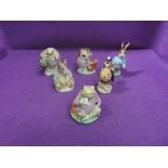 Six Beswick Beatrix Potter figures, Samuel Whiskers, Sally Henny Penny, Mr Alderman Ptolemy, Mr