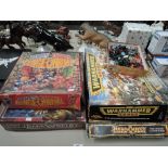 Four Games Workshop and similar fantasy games, WarHammer 40,000, Elves & Dwarfs Dungeon Bowl, MB