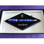 A boxed Conway Stewart Belliver fountain pen, 2010, in white whirl, medium nib, converter, limited