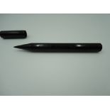 A Barker Kensington Stylus pen, circa 1920, in Black Hard Chased Rubber, an eyedropper fill, very