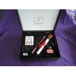 A boxed Conway Stewart Valentine fountain pen, 2010, Red and silver, converter, limited edition 25/