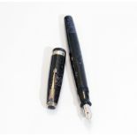 A Parker fountain pen. A Parker Vacumatic fountain pen with blue diamond to clip and broad gold band
