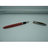 A Sheaffer Clipper, fountain pen, 1952, Fiesta Red, medium nib, Snorkel fill, very good condition,