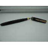 A Rotary fountain pen, Black Gloss, fine medium, aeromatic, made in the USA