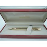 A Sheaffer gold plated ballpoint pen in original box