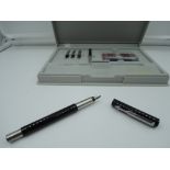 A boxed Parker calligraphy set, black four nibs, converter