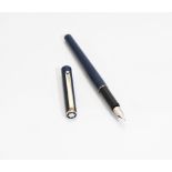 A Montblanc fountain pen. A Montblanc Slimline fountain pen in blue, circa 1990