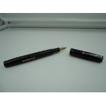 A Mabie Todd & Co Blackbird BB2/60 fountain pen, Black, lever fill