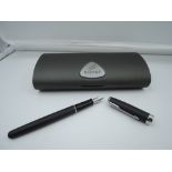 A boxed Parker Sonnet fountain pen, 1994, Matte Black, medium nib, converter, made in France