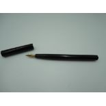 An Eagle Pen Co. New York City, Triumph fountain pen, circa 1900, in Black Hard Chased Rubber,