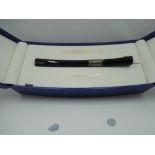 A boxed Waterman Serenite fountain pen, 2000, Black, fine nib, cartridge,A/F needs attention, made