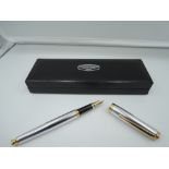 A boxed fountain pen in the Bentley Livery, broad nib, converter, very good condition