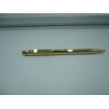 A boxed Sheaffer Targa ballpoint pen, Rolled Gold, good condition, made in the USA