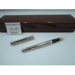 A Bohler-Bock fountain pen, in solid silver bearing Dutch hallmark, medium nib, converter, very good