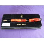 A boxed Conway Stewart Coronet fountain pen, 2011, Black Swirl, medium nib, converter, limited