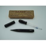 A Conway Stewart Dandy 81 Ink Pen, circa 1930, in Black Hard Chased Rubber, an Eyedropper, in good